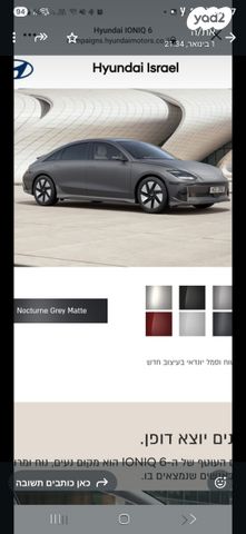 מודעת רכב יונדאי איוניק 6
