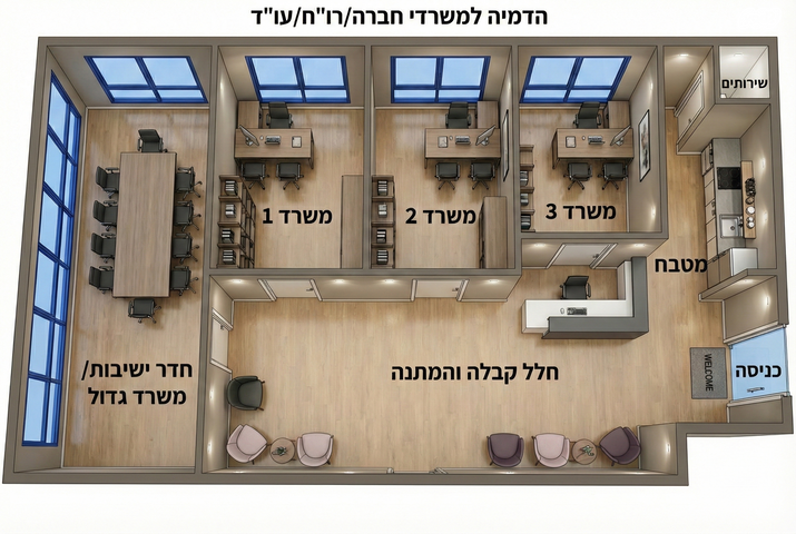 משרדים, הרברט סמואל 59, מרכז העיר, חדרה