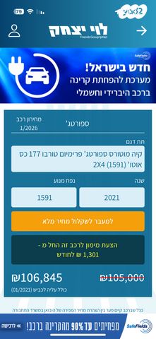 מודעת רכב קיה ספורטז'