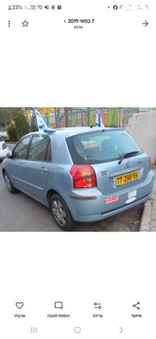 מודעת רכב טויוטה קורולה