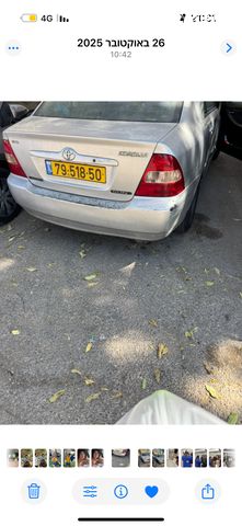 מודעת רכב טויוטה קורולה