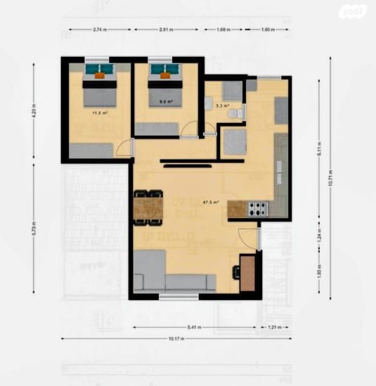 דירה, כינור 7, נווה אפק, ראש העין