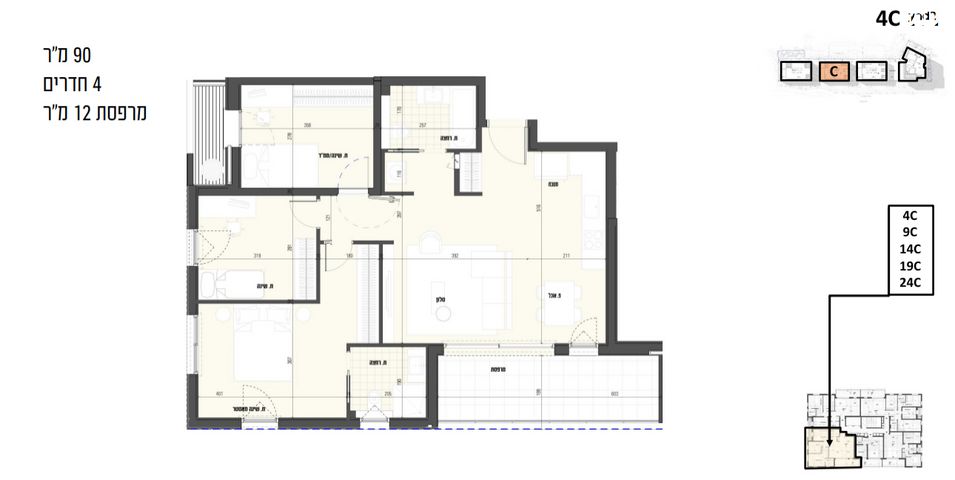 דירה, בורמה 22, קרית שלום, תל אביב יפו