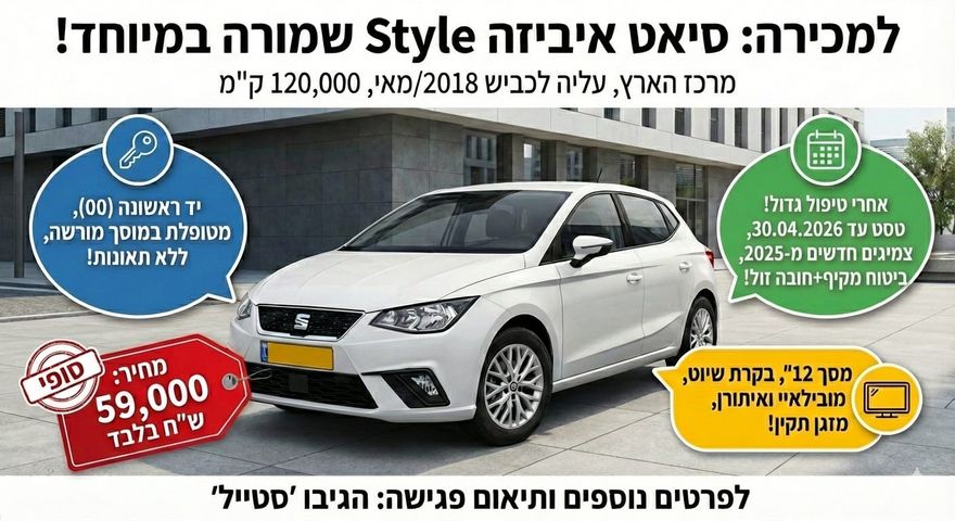 מודעת רכב סיאט איביזה