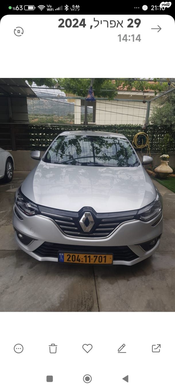 מודעת רכב רנו מגאן