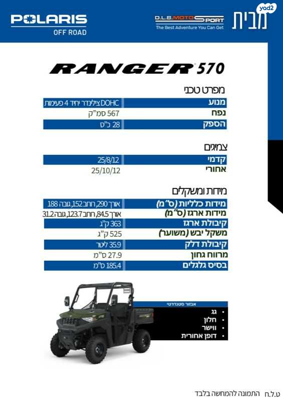 מודעת רכב פולריס