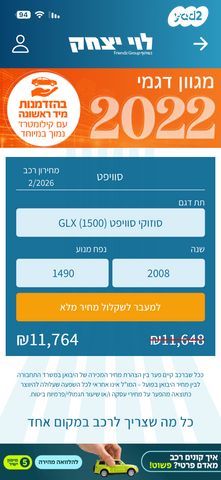 מודעת רכב סוזוקי סוויפט