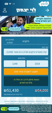 מודעת רכב קיה פיקנטו