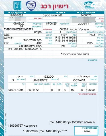 מודעת רכב סקודה אוקטביה 