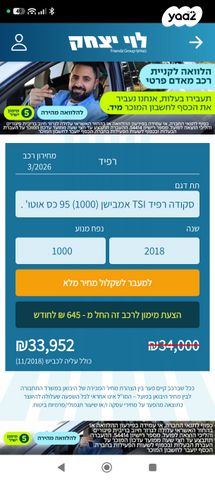 מודעת רכב סקודה ראפיד