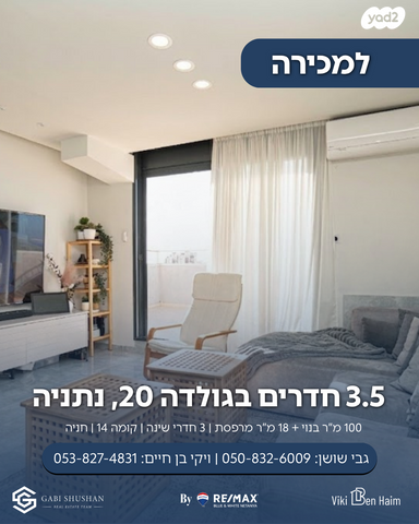מודעת נכס, שדרות גולדה מאיר 20, קרית נורדאו, נתניה