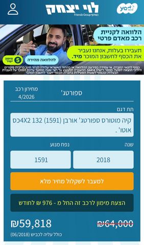 מודעת רכב קיה ספורטז'