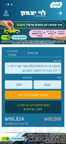 מודעת רכב טויוטה פרואייס