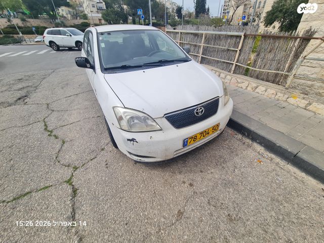 מודעת רכב טויוטה קורולה