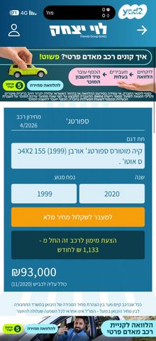 מודעת רכב קיה ספורטז'