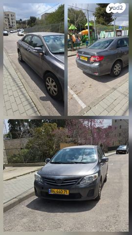 מודעת רכב טויוטה קורולה