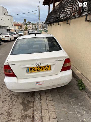 מודעת רכב טויוטה קורולה