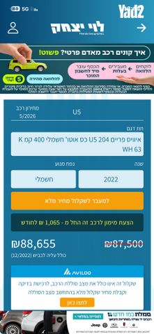 מודעת רכב איוויס U5