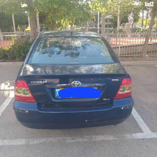 מודעת רכב טויוטה קורולה