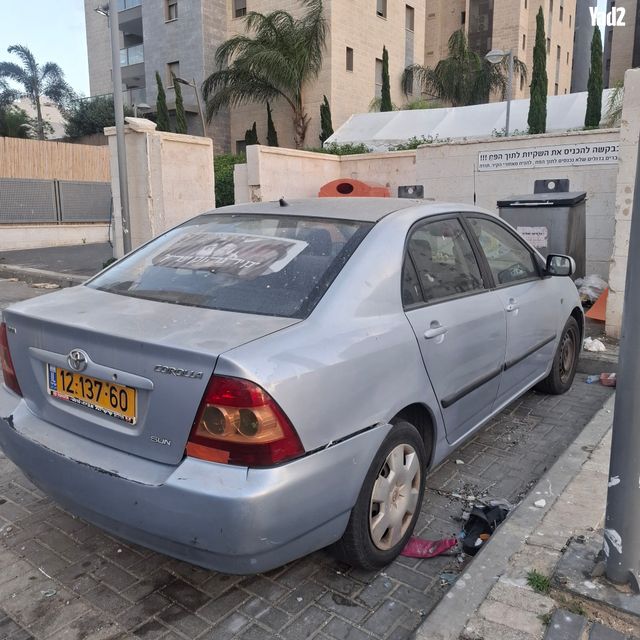 מודעת רכב טויוטה קורולה