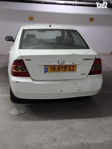 מודעת רכב טויוטה קורולה