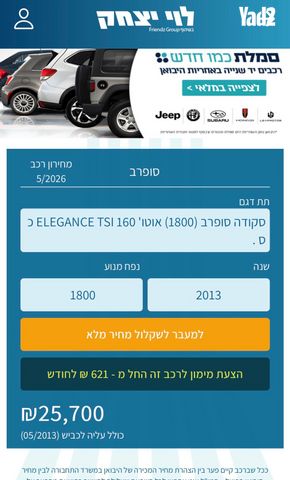 מודעת רכב סקודה סופרב