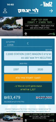 מודעת רכב מרצדס-בנץ C-class