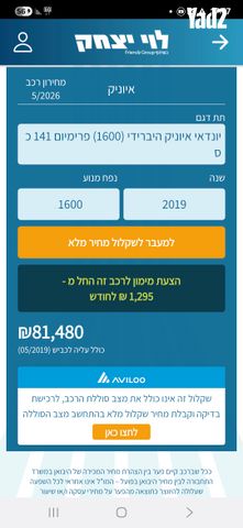 מודעת רכב יונדאי איוניק