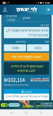 מודעת רכב יונדאי איוניק