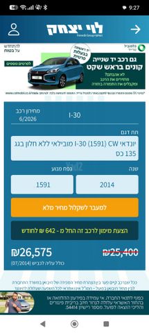 מודעת רכב יונדאי i30