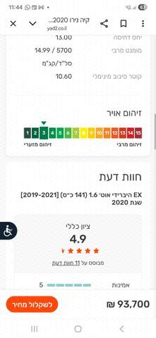 מודעת רכב קיה נירו