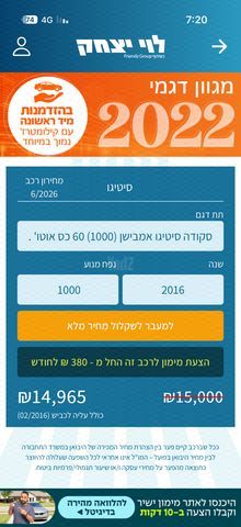מודעת רכב סקודה סיטיגו