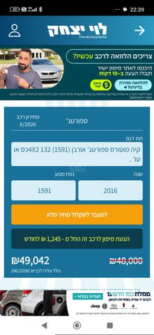 מודעת רכב קיה ספורטז'