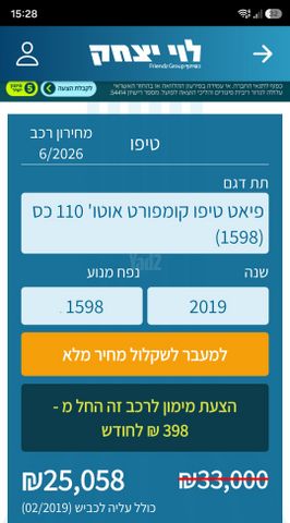 מודעת רכב פיאט טיפו