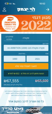 מודעת רכב סקודה סקאלה