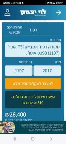 מודעת רכב סקודה ראפיד