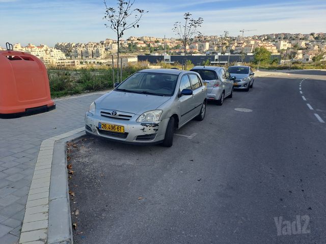 מודעת רכב טויוטה קורולה