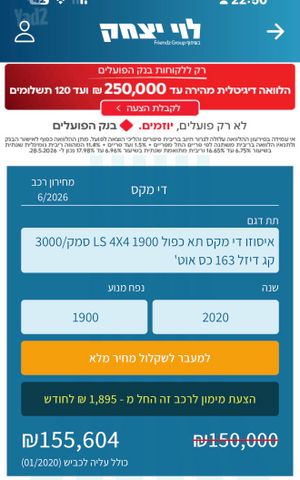 מודעת רכב איסוזו די-מקס
