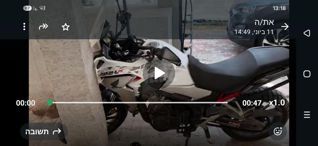 מודעת רכב הונדה CB500X