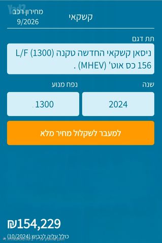 מודעת רכב ניסאן קשקאי