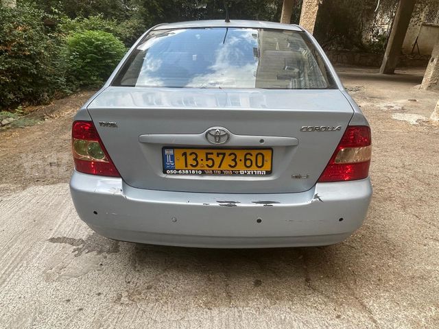 מודעת רכב טויוטה קורולה