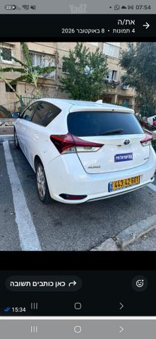 מודעת רכב טויוטה אוריס