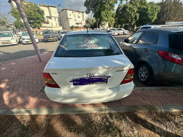 מודעת רכב טויוטה קורולה