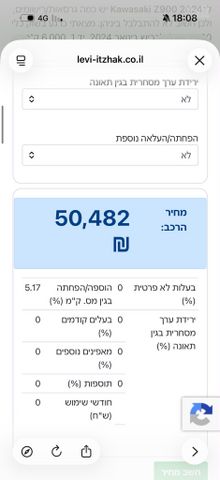 מודעת רכב קאוואסאקי Z900